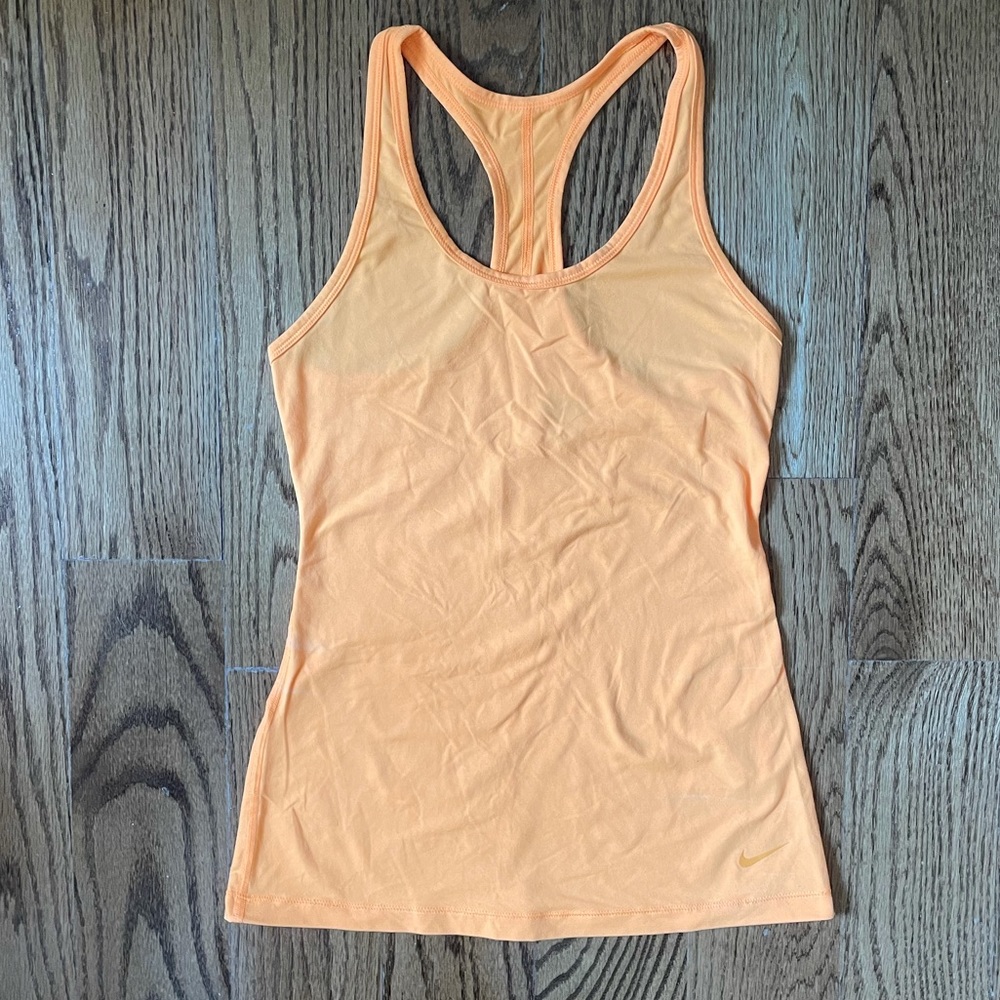 Orange Nike DriFit workout tank top